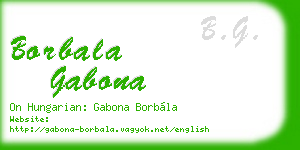 borbala gabona business card